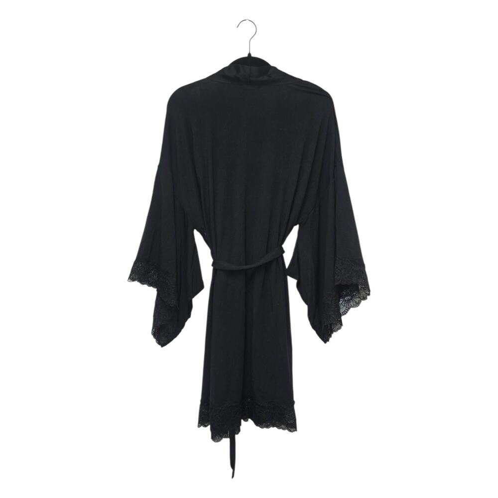 NWT Victoria's Secret SoSoft Sexy Elegant Modal Lace Trim Wrap Kimono Robe XS/S - Picture 3 of 9